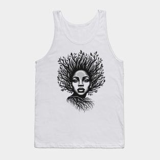 Afrocentric Woman Tree Roots Tank Top